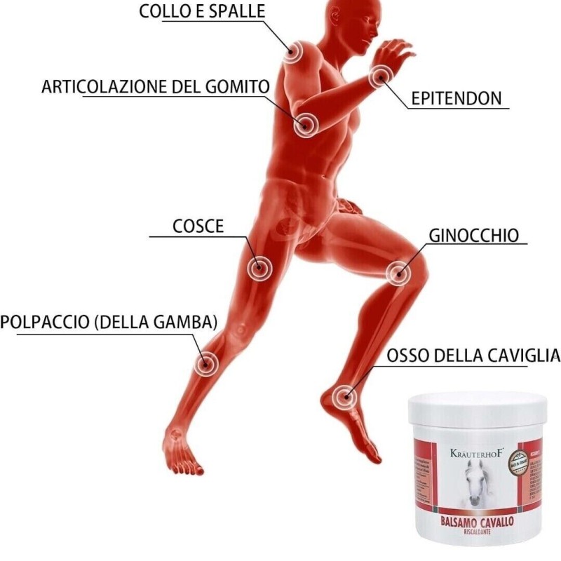 Krauterhof Balsamo Cavallo Rosso 250 ml scaldante extraforte, dolori articolari Krauterhof Balsamo Cavallo Rosso 250 ml scaldante extraforte, dolori articolari