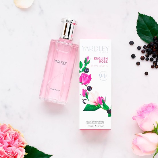 Yardley London English Rose eau de toilette 125 ml 94% naturale Yardley London English Rose eau de toilette 125 ml 94% naturale