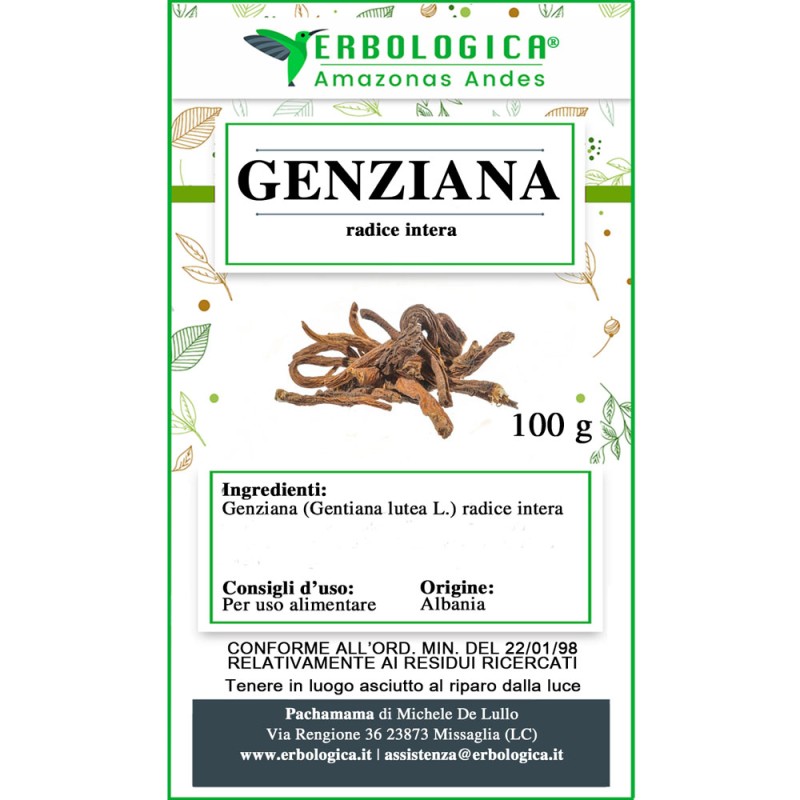 Genziana radice intera Genziana radice intera