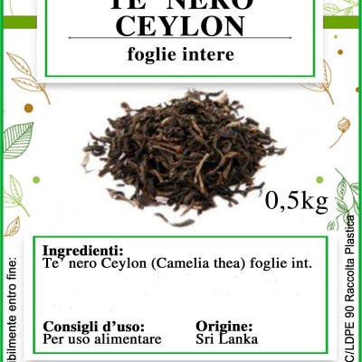 Tè nero ceylon foglie 