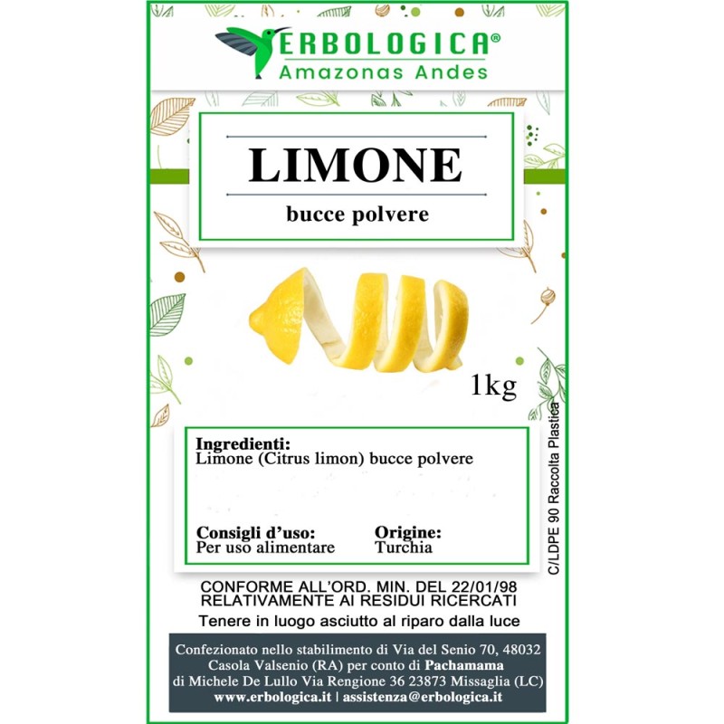 Limone bucce in polvere Limone bucce in polvere