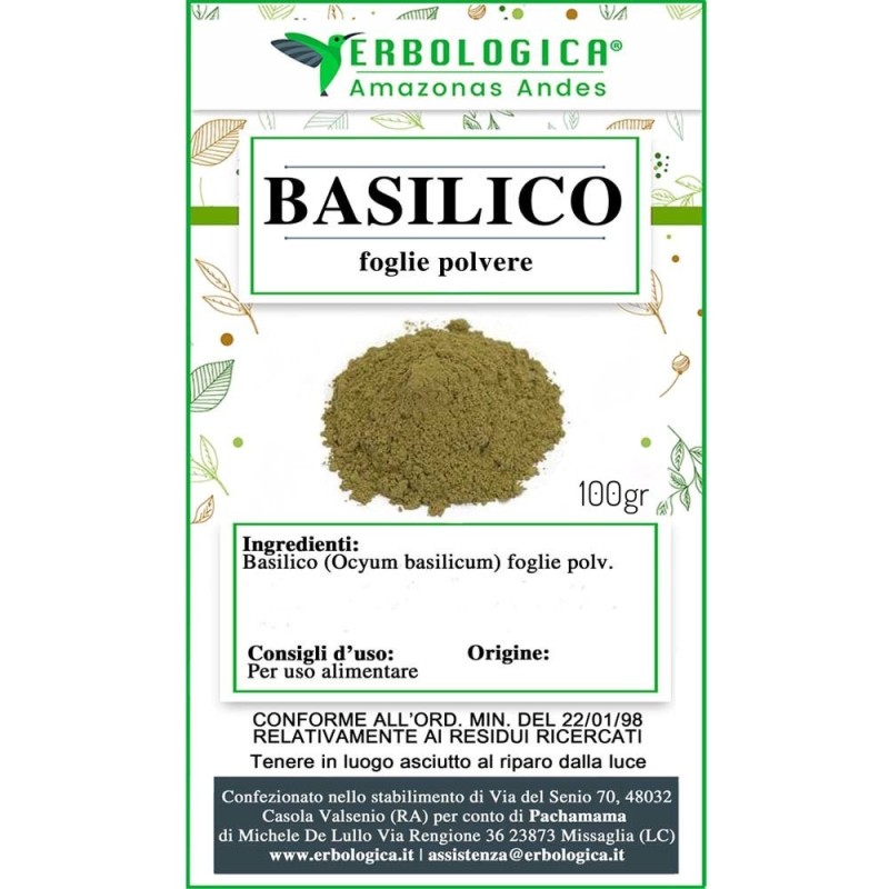 Basilico in polvere Basilico in polvere