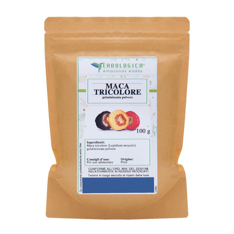 Maca tricolore in polvere, gelatinizzata peruviana