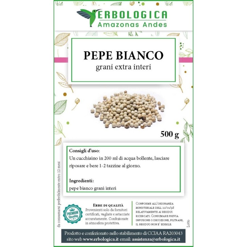Pepe bianco in grani interi Pepe bianco in grani interi