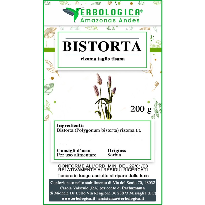 Bistorta rizoma taglio tisana Bistorta rizoma taglio tisana