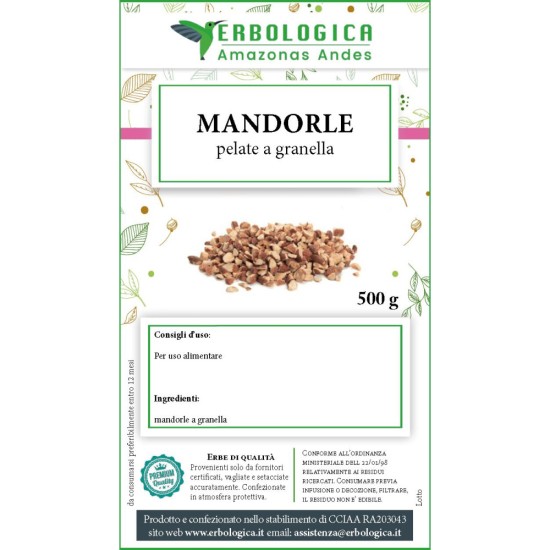 Granella di mandorle dolci 500 grammi Granella di mandorle dolci 500 grammi