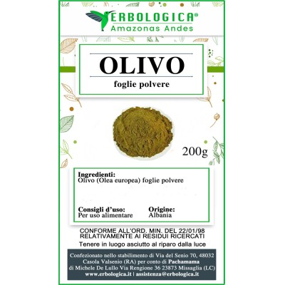 Olivo foglie in polvere