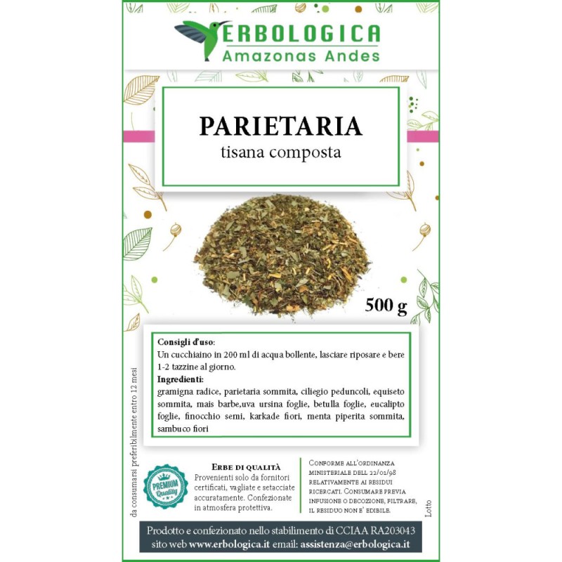 Parietaria tisana composta 500 grammi Parietaria tisana composta 500 grammi