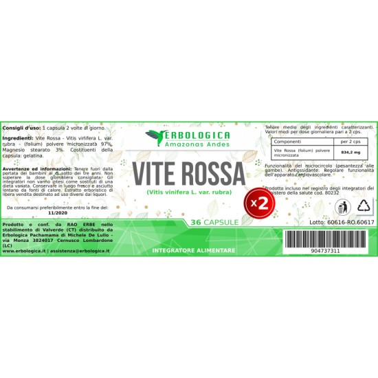 Vite rossa in capsule Vite rossa in capsule