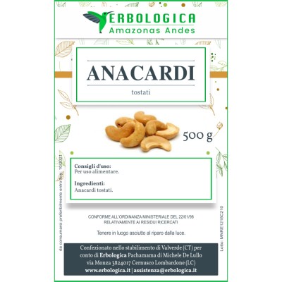 Anacardi tostati confezione da 500 grammi
